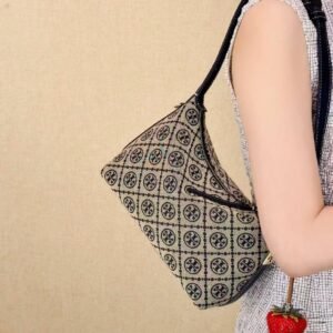 Tory Burch Mellow T Monogram 老花肩背包（Cream）